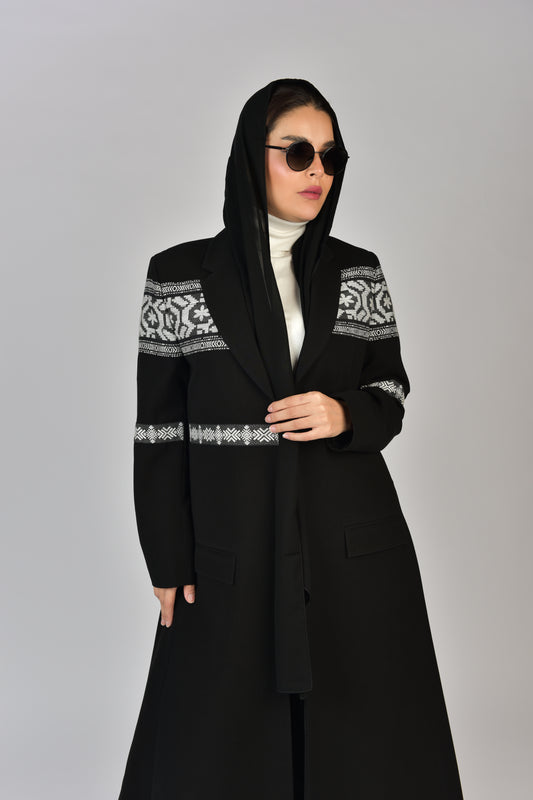 بليزر من الكتان الصيفي باللون الاسود