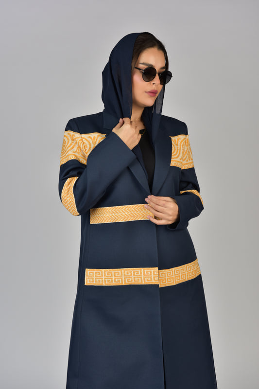 بليزر من الكريب باللون الكحلي