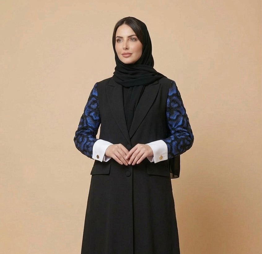 بليزر بلوني الاسود والازرق