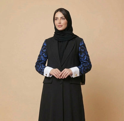 بليزر بلوني الاسود والازرق
